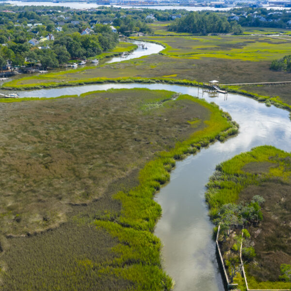 Aerial image of the Nowell Creek waterway
