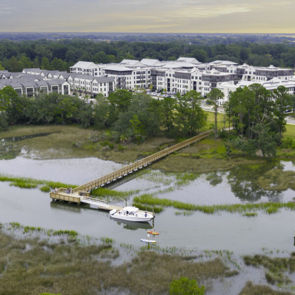 Atlantic Nowell Creek aerial from the water overlooking the property